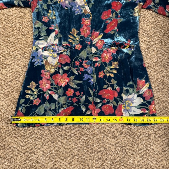 Johnny Was silk floral blazer jacket top - Picture 10 of 10